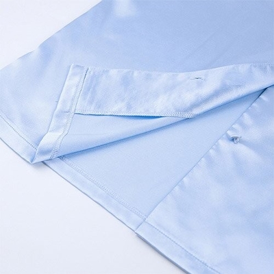 Spring European And American Pajamas Silk Long Sleeved Pajamas Turn Over Neck