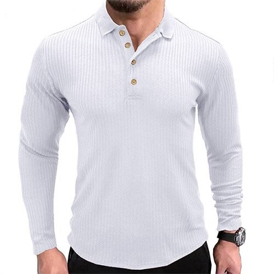 Autumn And Winter Long Sleeved Solid Color POLO Shirt European And American