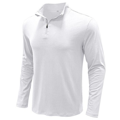 Autumn Winter European American Stand Up Collar Solid Color POLO Men'S Long Sleeve