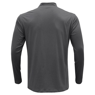 Autumn Winter European American Stand Up Collar Solid Color POLO Men'S Long Sleeve