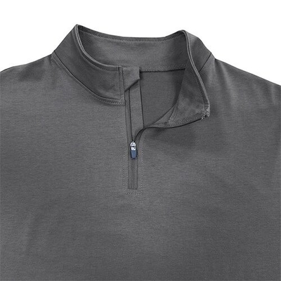 Autumn Winter European American Stand Up Collar Solid Color POLO Men'S Long Sleeve