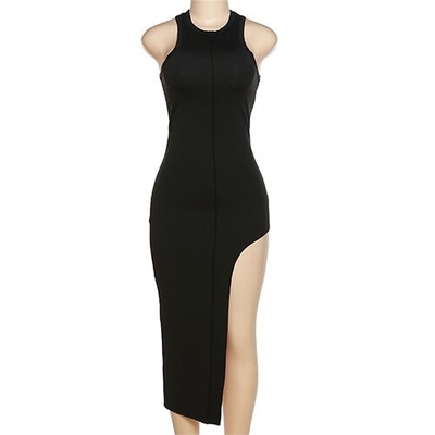 European and American style women's clothing round neck  polyester sleeveless