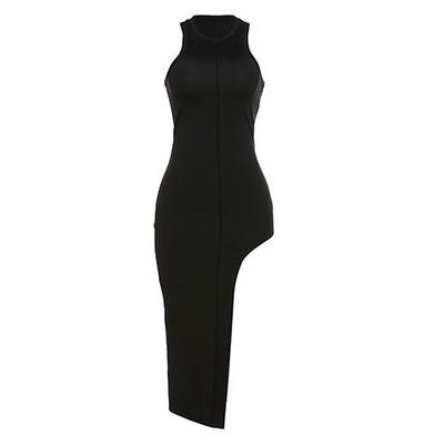 European and American style women's clothing round neck  polyester sleeveless