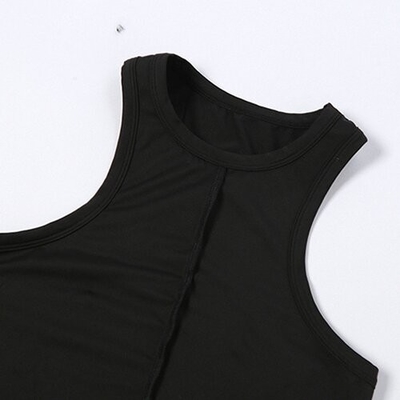 European and American style women's clothing round neck  polyester sleeveless