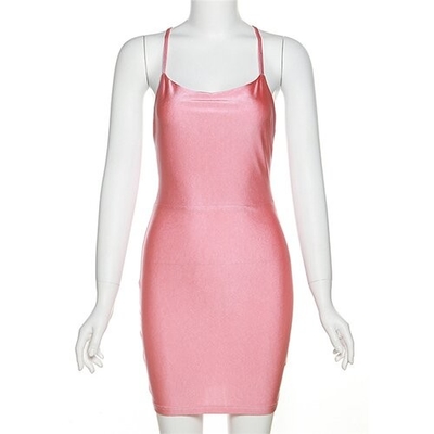 2023 custom apparel spring and summer women's new fashion sleeveless short   v -neck dress