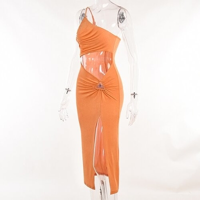 OEM Holiday style shoulder hollow polyester sleeveless  women's sexy skirt fashion hot girl slim skirt