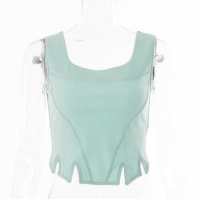 OEMmaufactory European and American small vests, female sexy umbilical jackets, design sense, wearing bottoming suspe