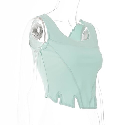 OEMmaufactory European and American small vests, female sexy umbilical jackets, design sense, wearing bottoming suspe
