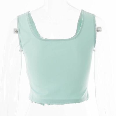 OEMmaufactory European and American small vests, female sexy umbilical jackets, design sense, wearing bottoming suspe