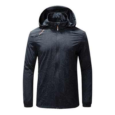 Oem Sports Style Lightweight Tracking Printed Outwear Hooded Windbreaker Jackets