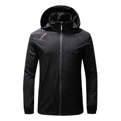 Oem Sports Style Lightweight Tracking Printed Outwear Hooded Windbreaker Jackets
