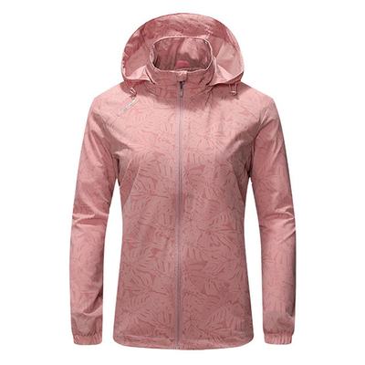 Oem Sports Style Lightweight Tracking Printed Outwear Hooded Windbreaker Jackets