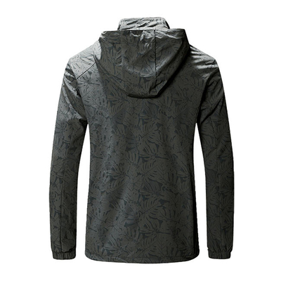 Oem Sports Style Lightweight Tracking Printed Outwear Hooded Windbreaker Jackets