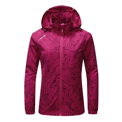 Oem Sports Style Lightweight Tracking Printed Outwear Hooded Windbreaker Jackets