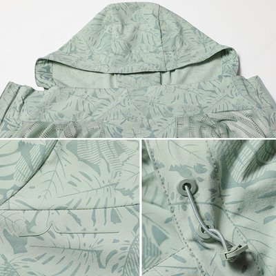 Oem Sports Style Lightweight Tracking Printed Outwear Hooded Windbreaker Jackets